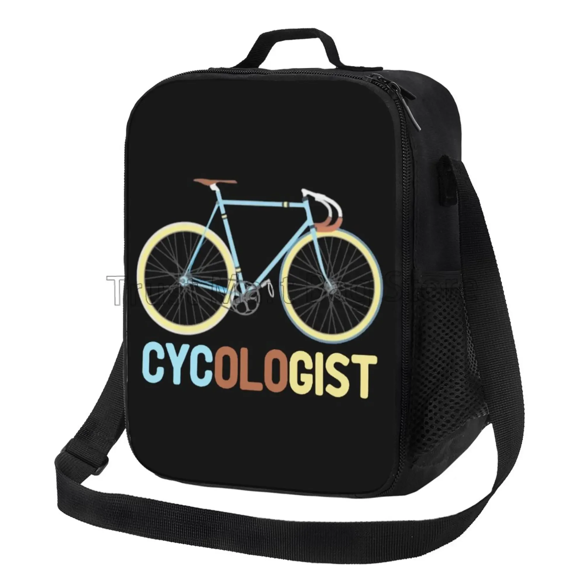 Cycologist Insulated Lunch Bag Funny Bike Bicycle Cycling Lover Portable Thermal Bento Tote Bag for Work School Travel Picnic