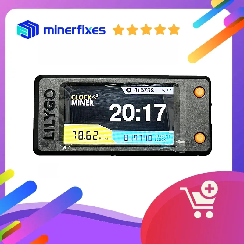 Nerdminer V2 78K T-Display Hashrate 78K/S التوصيل والتشغيل BTC BTH Crypto Solo Miner آلة تعدين البيتكوين بلاستيك أسود.. #1