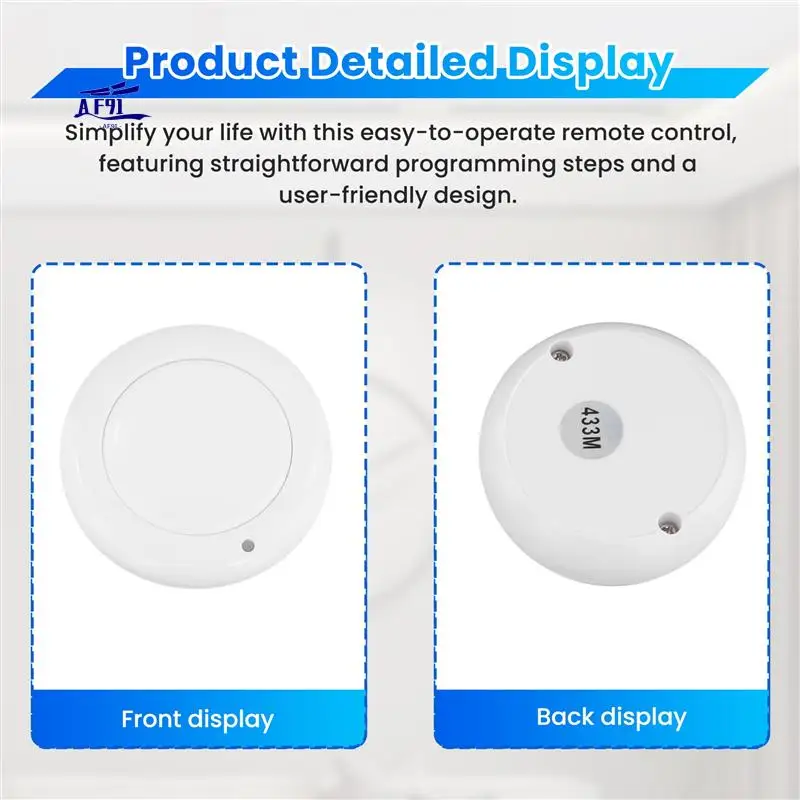 

AF91-433Mhz Wireless Remote Control For Car Gate, Access Control, Switch, SOS Panic Button, And Doorbell