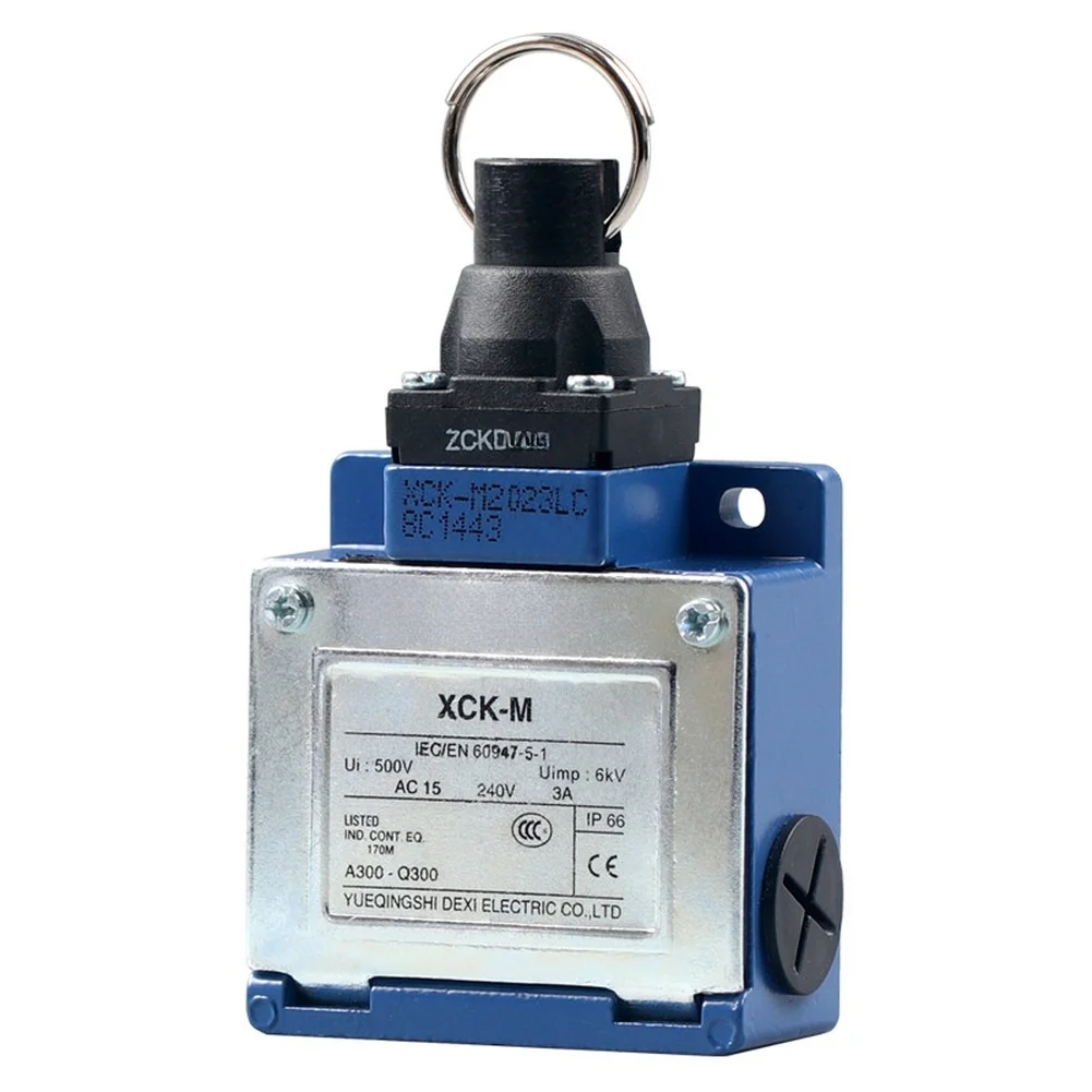 XCK-MR202 Pull Rope Switch Waterproof Pull Cord Switch 220V AluminumAlloy Silver Travel Switch Limit Switch Pull Switch