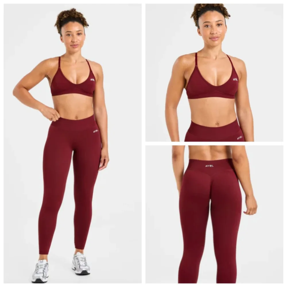 

ABYL European and American New High-quality Women's Sports Yoga Set Neck Hanging Bra and Sports Fitness Yoga Running Pants Set