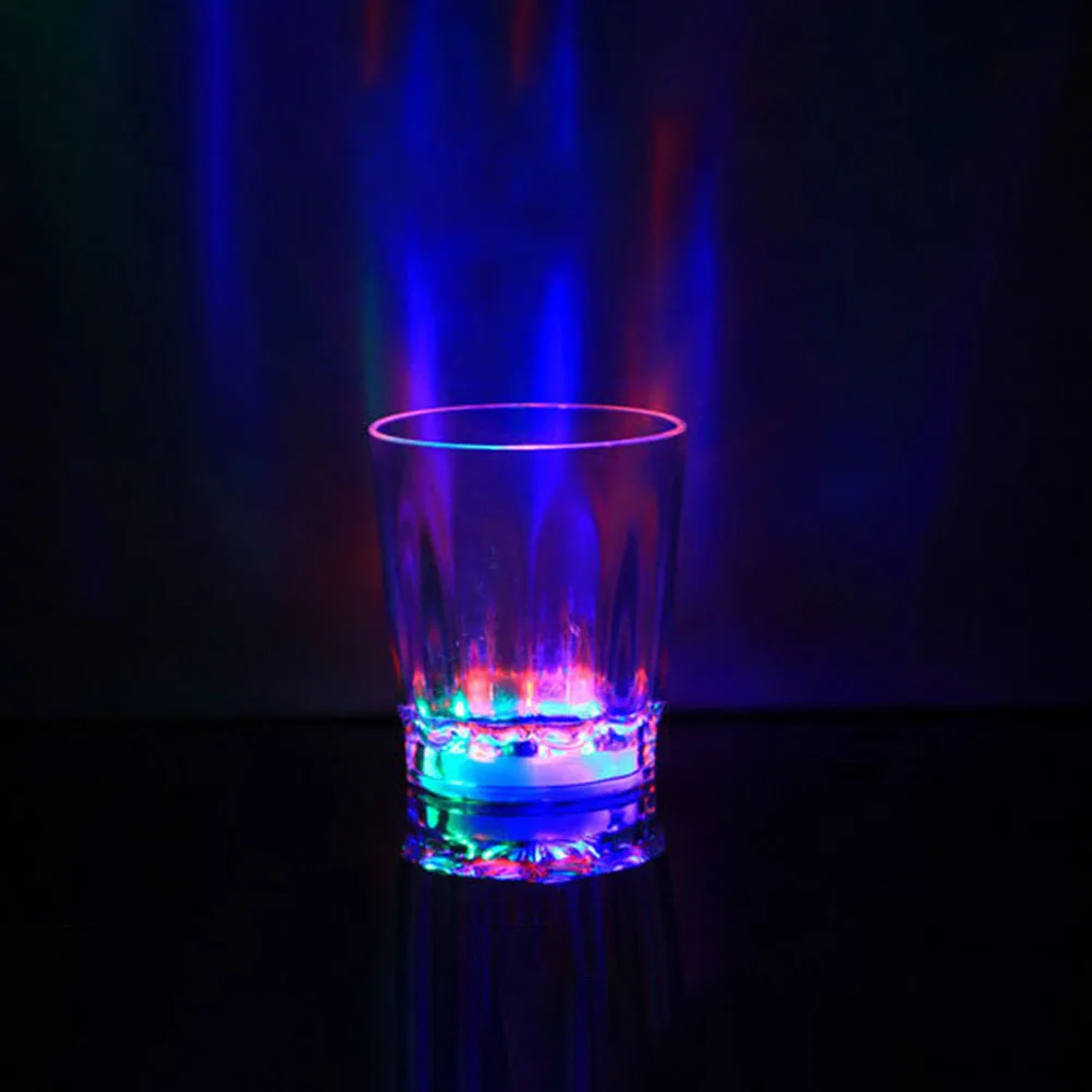 

4Pcs LED Color Changing Shot Cups Light Up Disposable Plastic Wine Glasses Party Bar Drinking Cups Glowing Wine Glasses