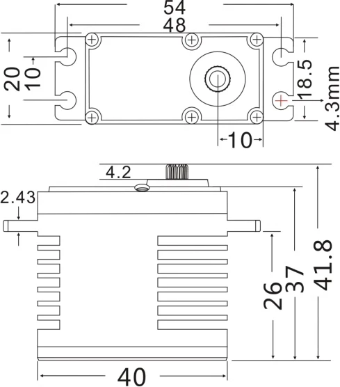 JX CLS-HV7346MG 46 キロ防水 HV スチールギアフル CNC アルミシェルコアレスサーボヘリコプターロボットメカニカルアーム RC カー用