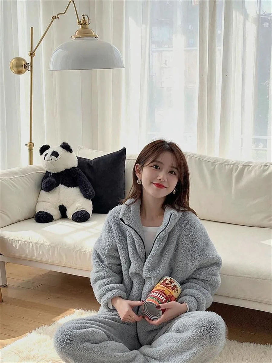 

Pajama Sets Women Vintage Flower Print Cotton Long Sleeve Button-up Top Elastic Waist Pants Soft Loose Spring Autumn Sleepwear
