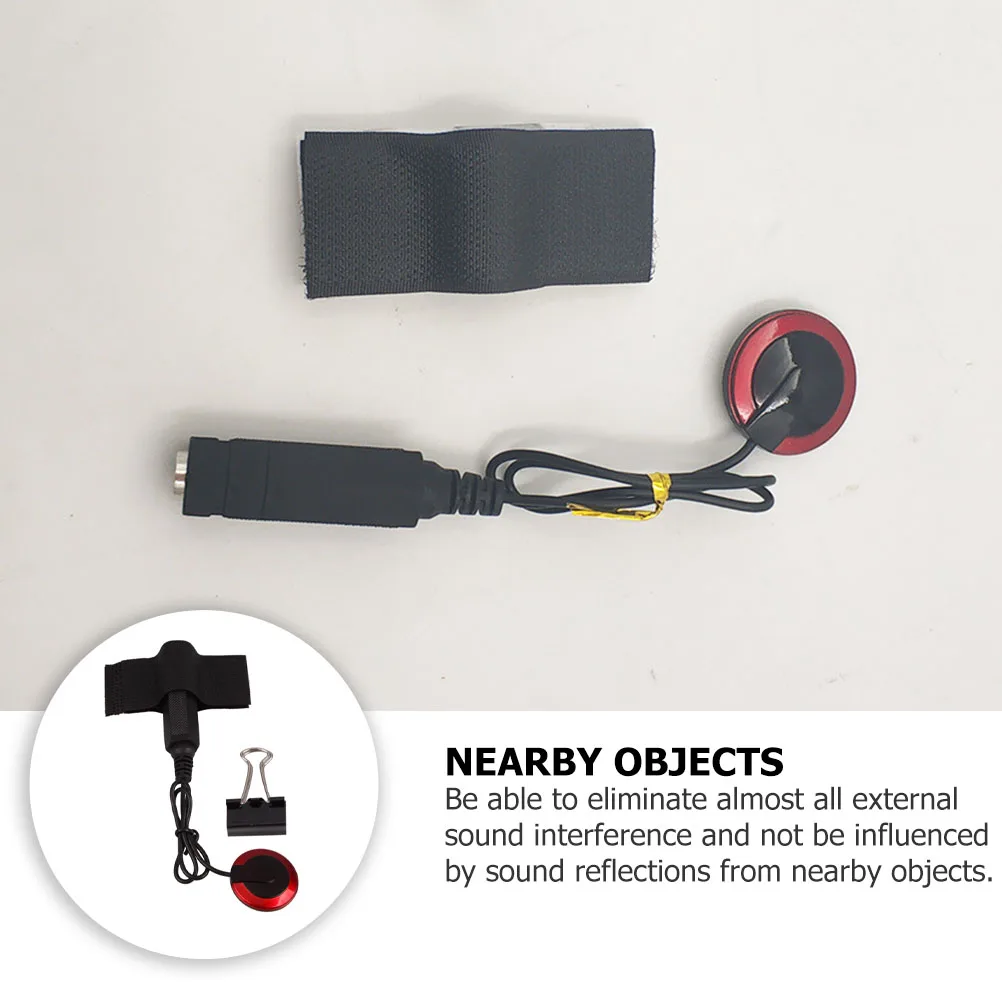 

Universal Transducer Acoustic Mic Pickup for Guitar Ukulele Violin No Required Compact Durable High Class Material Black