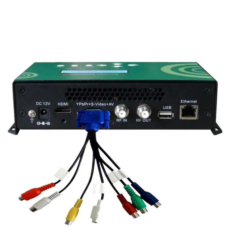 Portable H.264 Encoder With USB Port DVB-C DVB-T ATSC ISDBT Modulador RF out Encoder Modulator