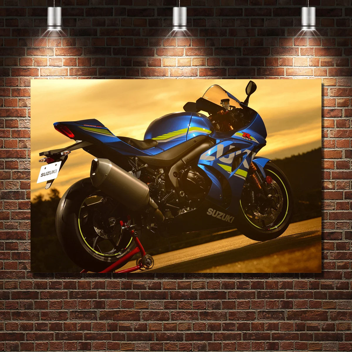 Suzukis GSX R1000R Sport Superbike 4K Wallpaper Posters Canvas Wall Art Room Decor Painting Unframe