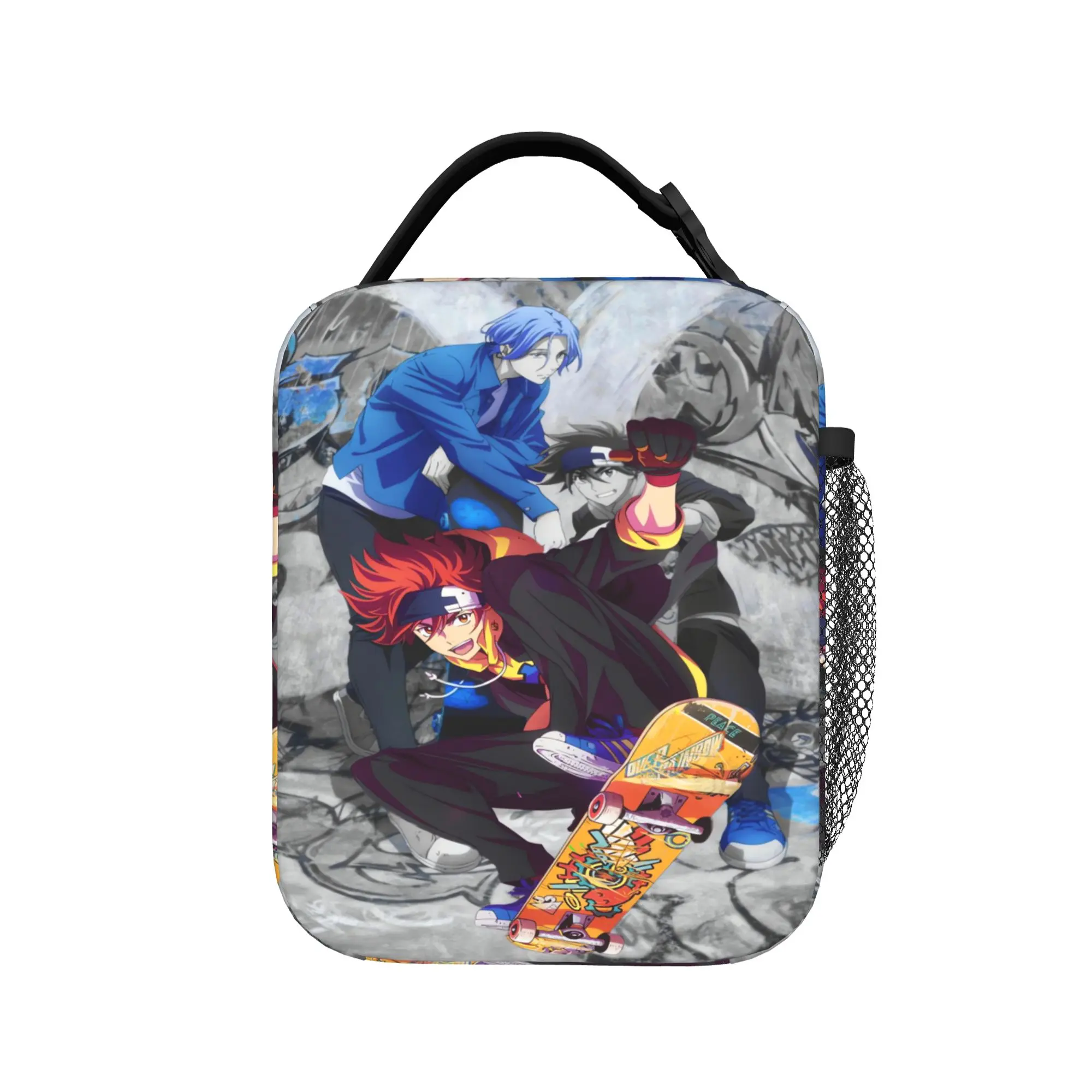 Youthful SK8 the infinity Lunch Bag  Kawaii Lunch Box School Portable Zipper Thermal Tote Handbags For Women Oxford Cooler Bag