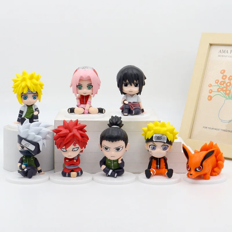 

Naruto Action Figures with 1pc Random Color, Collectible Cartoon Naruto Figurine Model for Display, Car Decoration or as Gift