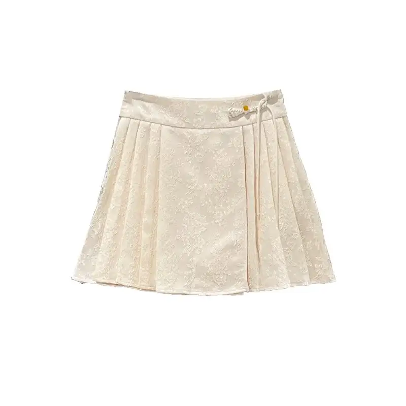 ارتفاع الخصر الساتان المطرزة مطوي تنورة المرأة مظلة تنورة Ciwalk ألياف البوليستر أخرى 00% النسيج Proc أخرى