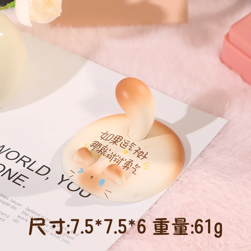 حامل هاتف Meow Meow بتصميم إبداعي رائع، أداة أساسية لحامل الهاتف المنزلي مع طلاء مطاطي لسطح المكتب