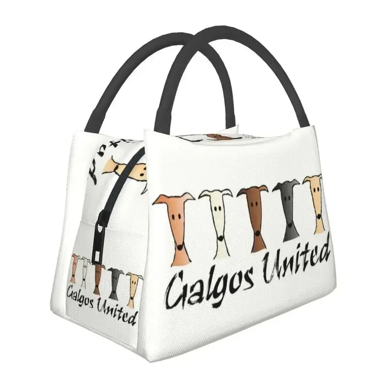 Custom Galgos United Greyhound Lunch Bag Men Women Thermal Cooler Insulated Lunch Boxes for Picnic Camping Work Travel