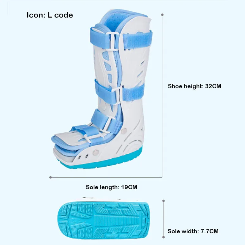 Kids Medical Aircast Walker Boot Inflatable Ankle Protective Fracture Boot For Forefoot Or Midfoot Injury Left Right Foot