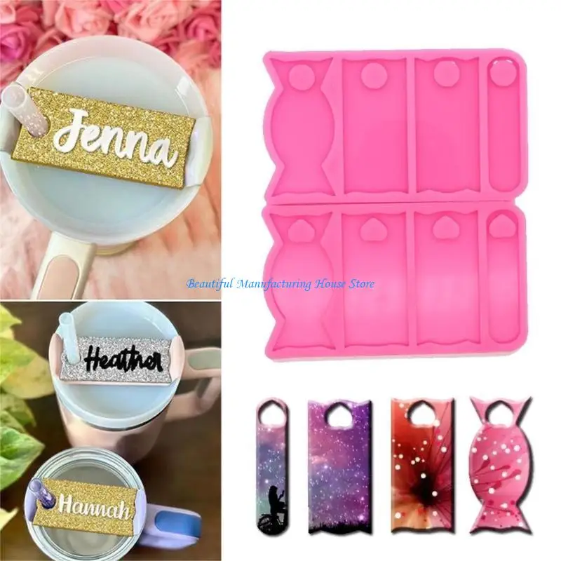 E56A Надежная силиконовая чашка, именная табличка, крышка, этикетки, формы для литья из эпоксидной смолы «сделай сам»