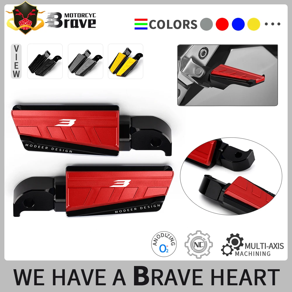 

For YZFR3 YZR-R3 2015 2016 2017 2018 2019 2020 2021 2022 2023 Motorcycle Aluminum Rear Foot Pegs Rests Passenger Footrest