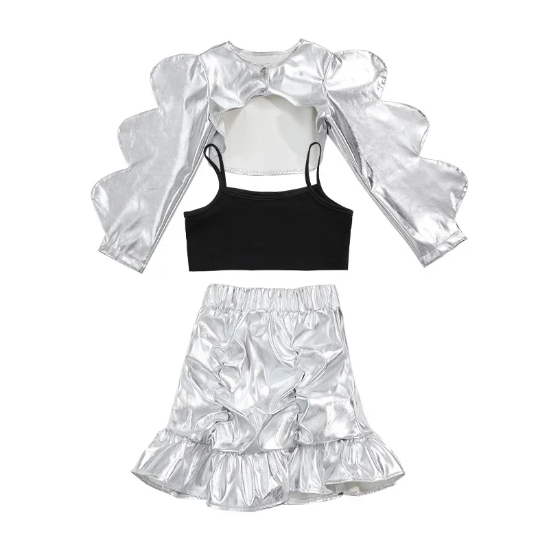 

Children's Jazz Performance Costume Girl Model Science and Technology Fashion Children's Hip Hop Suit