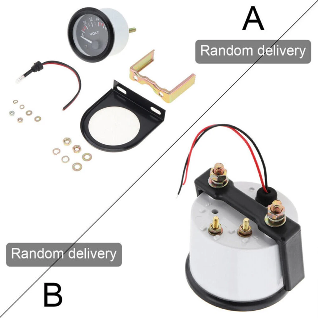 White Universal Car Volt Gauge Used For Automobile Power Measurement Used To Measure Voltage