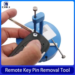 CHKJ Locksmith Tool Car Folding Remote Control Key Pin Removal Tool With 1.4mm 2.0mm Pin Removal Loading Tool