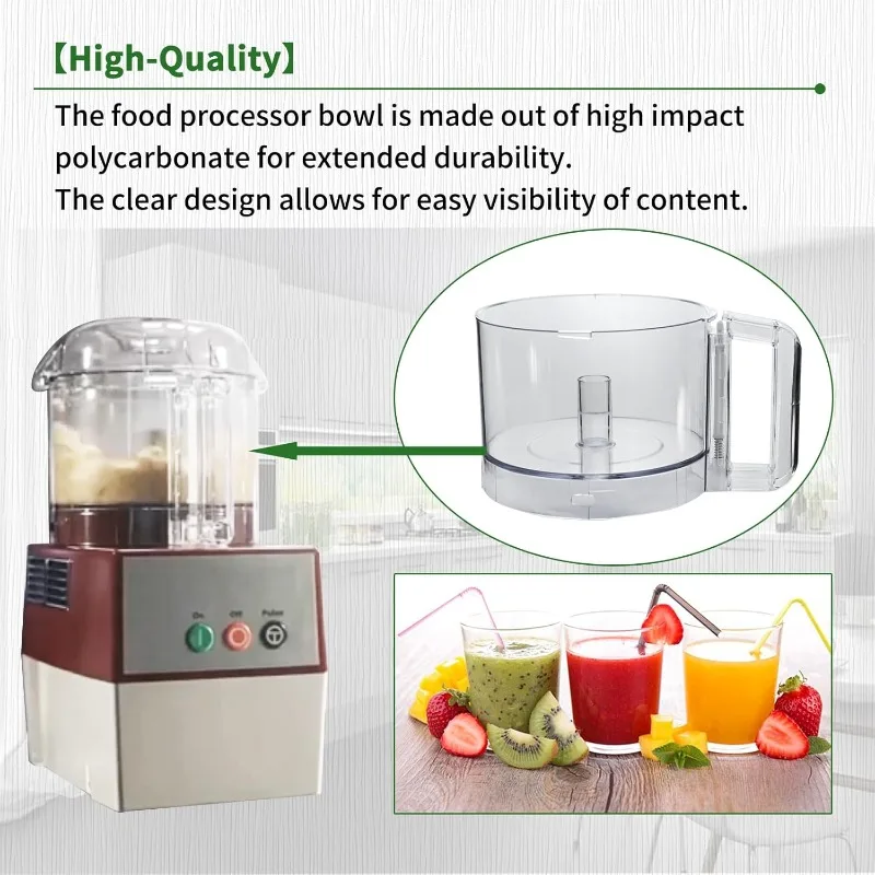 112203 Food Processor 3 Quart Clear Bowl compatible with Robot Coupe R2