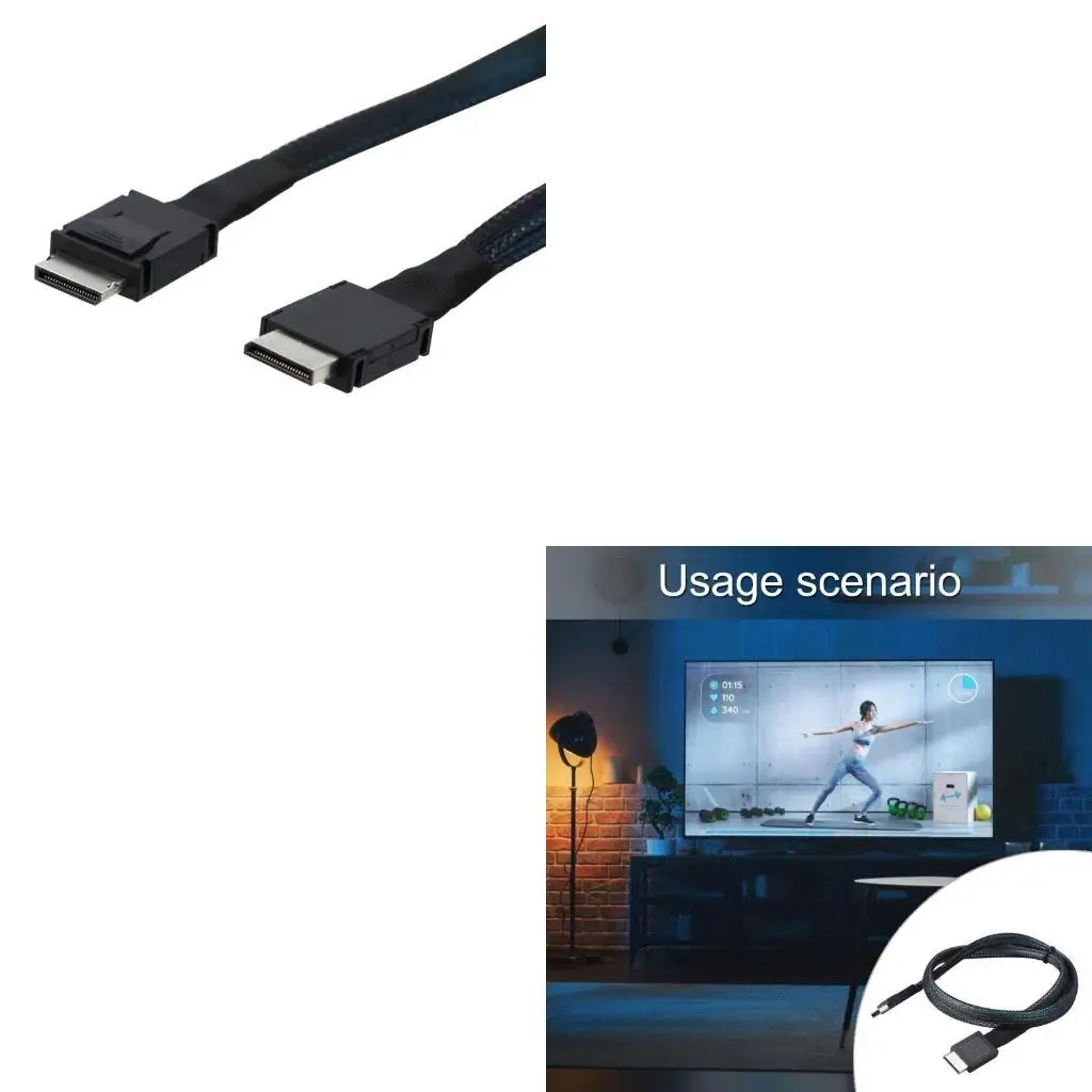 

R53C 24Gbps SFF 8611 to SFF8611 Server Cable 24G Fast Data Networking Cord Professional Array Card Use