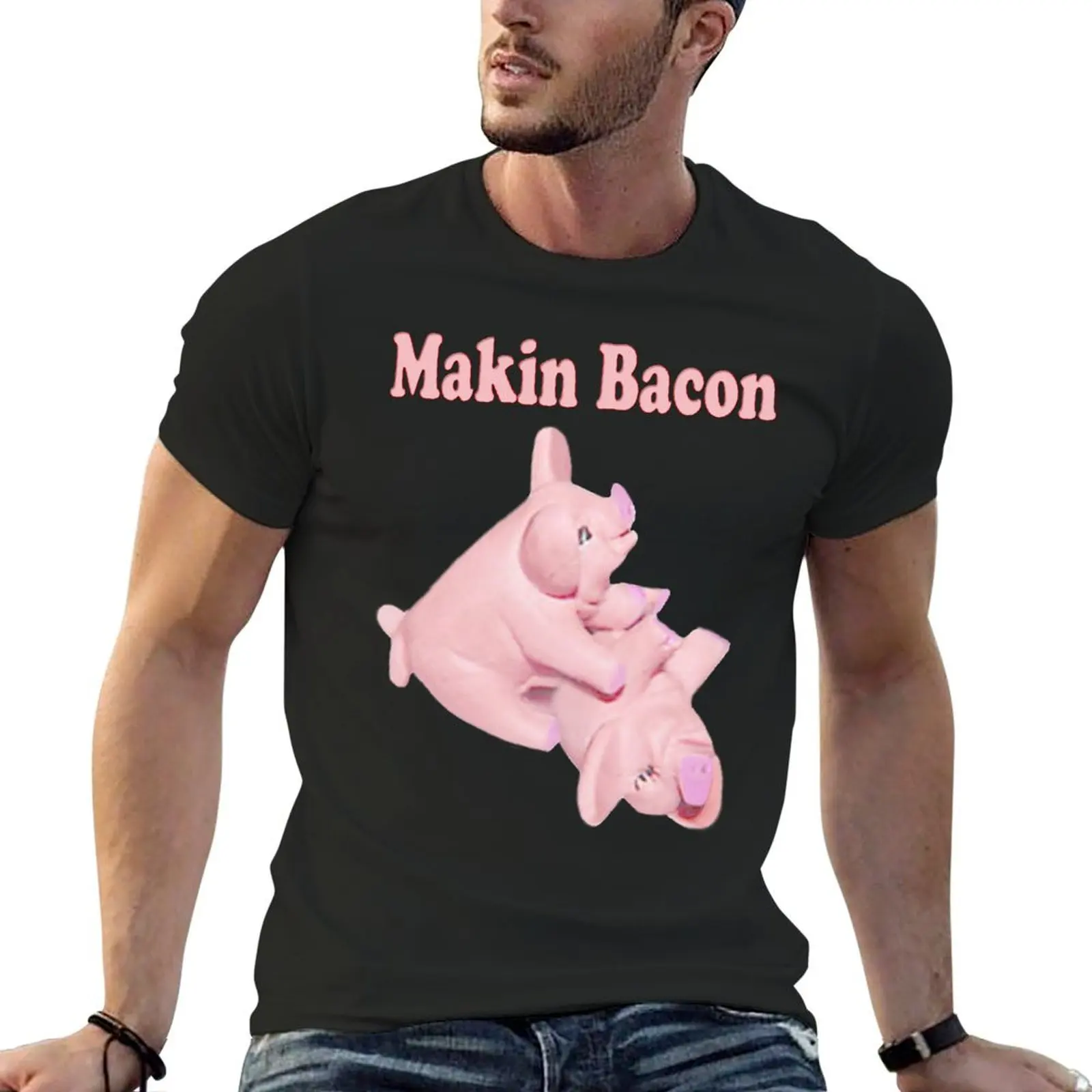 ????? MAKIN BACON TEE SHIRT ????? T-Shirt shirts graphic shirts graphic tee blacks blue archive men workout shirt