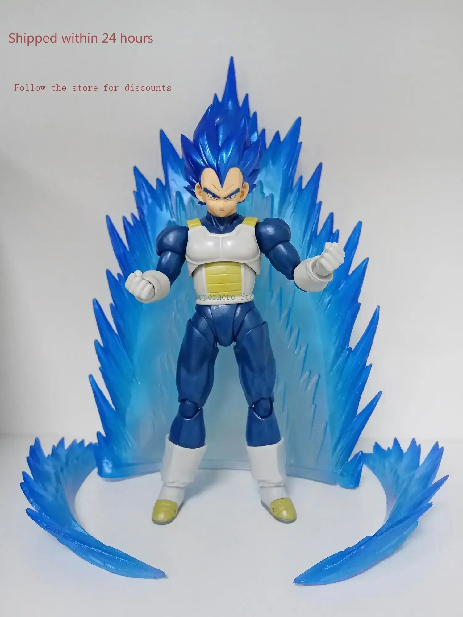 Em estoque dragon ball demoníaco ajuste df shf azul profundo vegeta super saiyan anime figuras de ação brinquedos coleção presentes