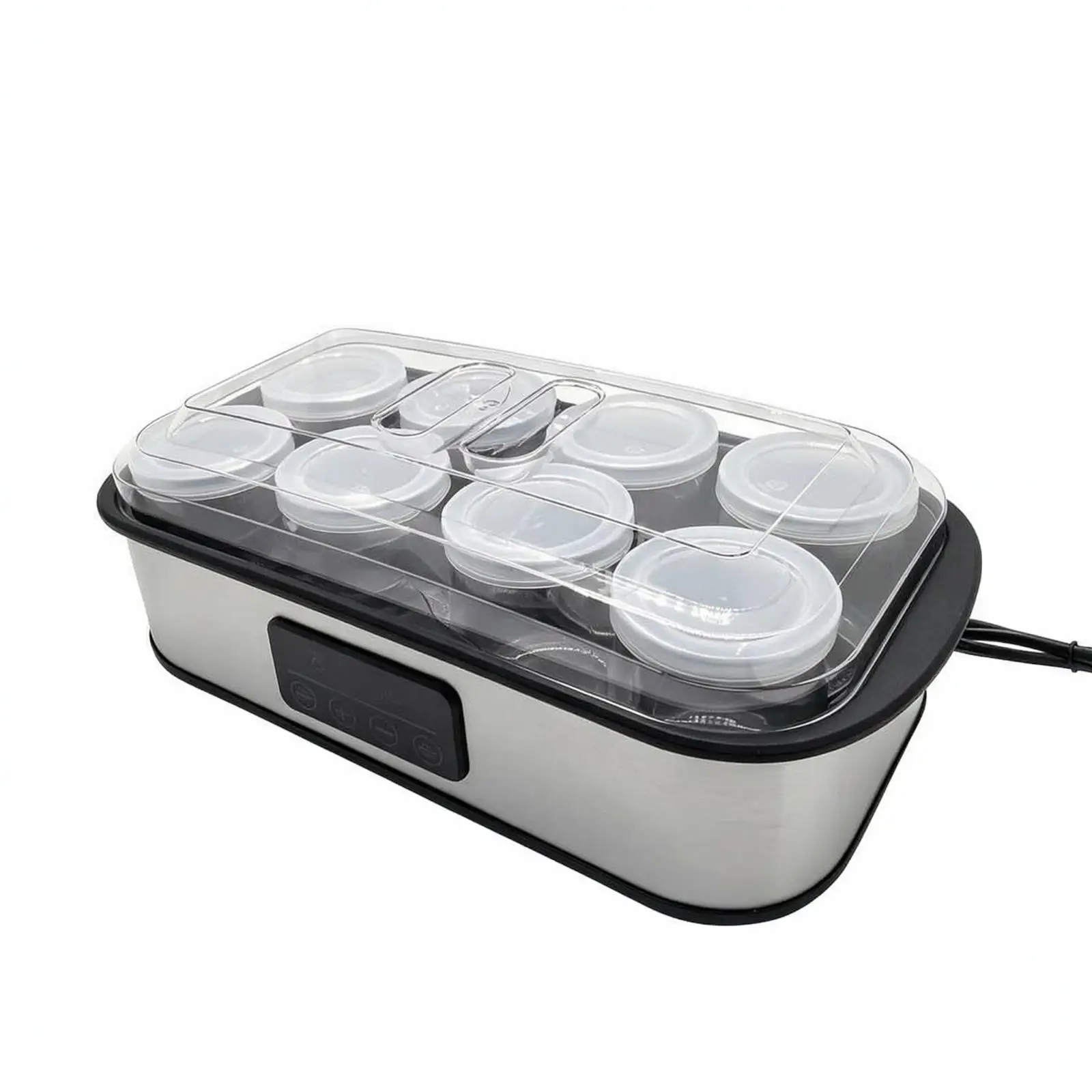 Low Wattage Yogurt Fermenter Maker Stainless Steel Glass Jar Kitchen Appliance for Homemade Greek Yogurt