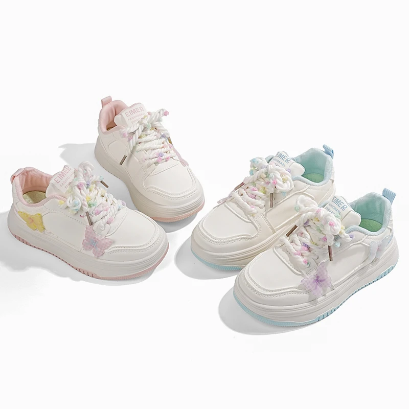 2025 Chhildren Casual Shoes for Girls Autumn New Fashion Korean Style Soft Bottom Anti-slippery Versatile Princess Sneakers