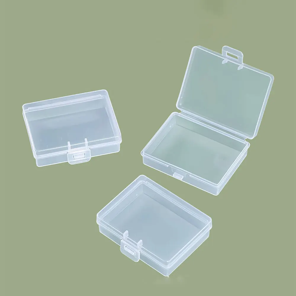 3pcs 1/2grids Plastic Box Organizer Container Transparent Compartment Adjustable Storage For Jewelry Button Display Box