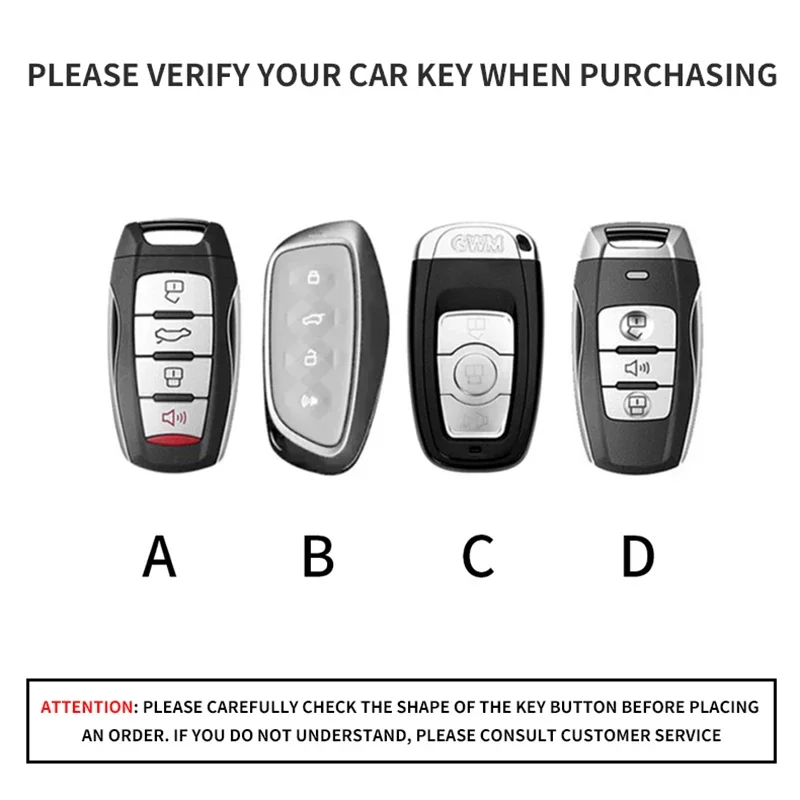 Car Smart Key Case For Great Wall Haval Jolion Joico Jollein F7 H6 H3 H9 Jolyon F7H Dargo Remote Key Cover Fob Holder Keychain