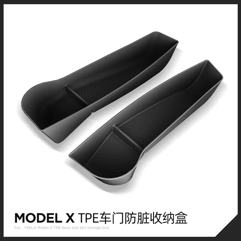 For Tesla Model X 2023 Door Storage Slot Box Car Interior Trunk Accessories