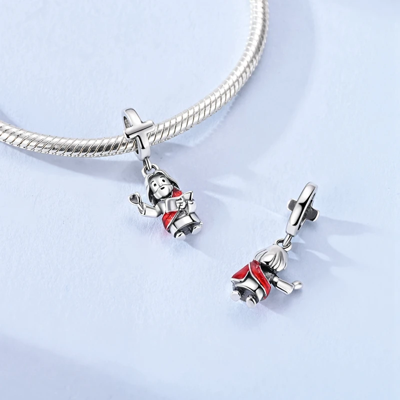 Original 925 Sterling Silver Charms Jesus Missionary Pendant Fit Original Bracelet Necklace For Women Men DIY Jewelry Gift view 3