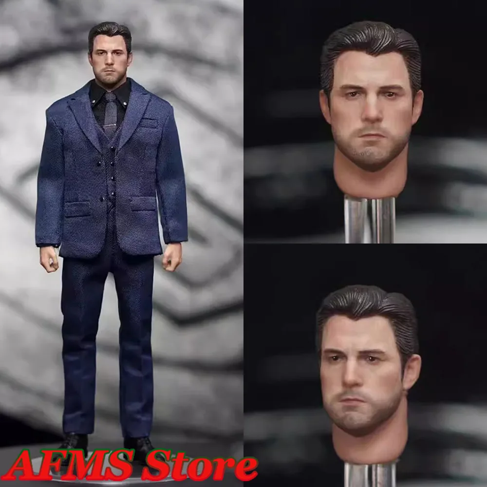 Manipple Studio 1/12 Ben Affleck Head Sculpt anime Batman Hero Head Model Fit 6'' Mafex Male Soldier Action Figure Dolls