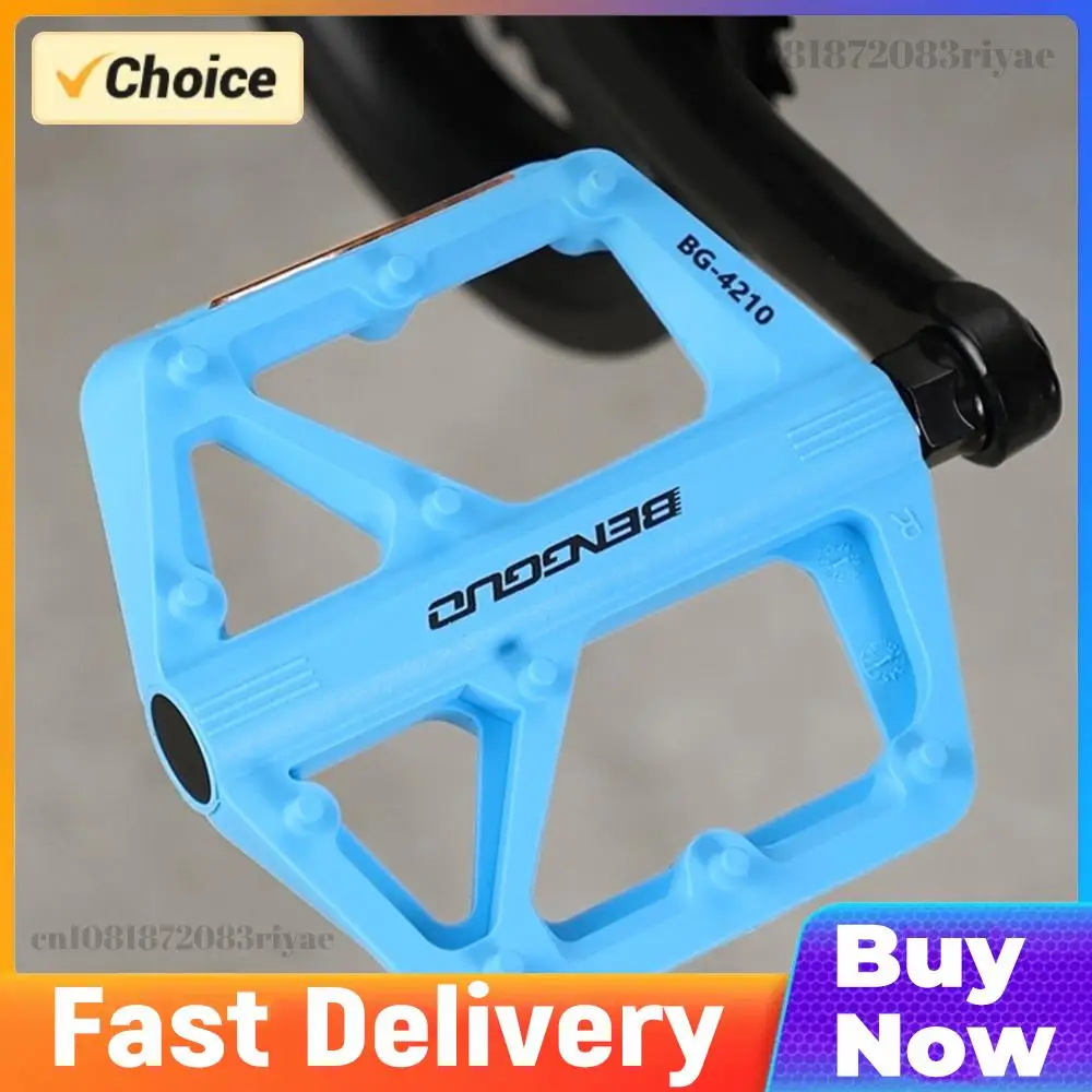 

Double DU Bearing Nylon Bicycle Pedals with Reflector Bicycle Platform Pedals Waterproof Cycling Safety Pedals Bike Accessories