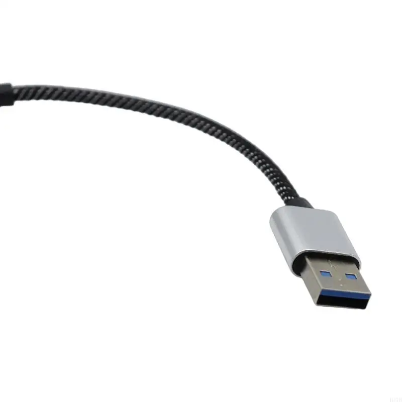 Cable divisor H37B USB 2.0, 1 puerto hombre a triple femenino, transferencia datos USB C y cable carga para múltiples