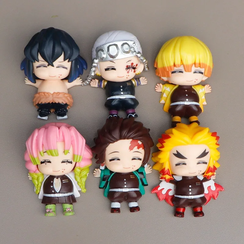 

Demoln Slayeer Figure Kamado Tanjirou Agatsuma Zenitsu Hashibira Inosuke Shinazugawa Genya Blind Box Children Toy