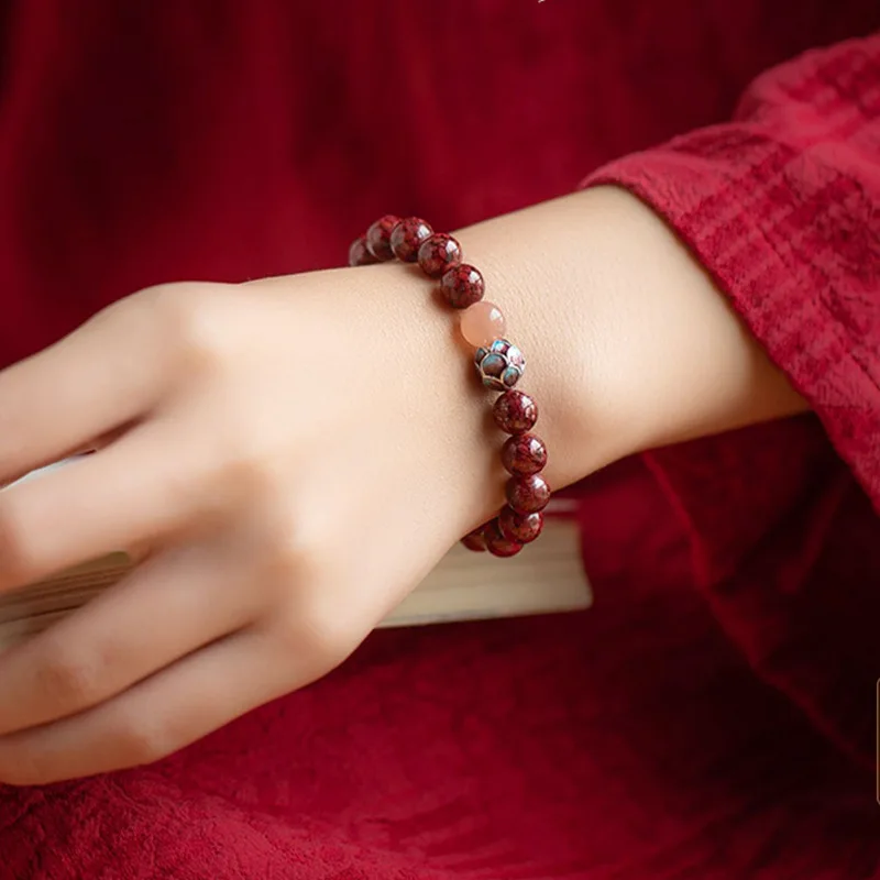 

New Natural Purple Gold Imperial Sand Bracelet Women