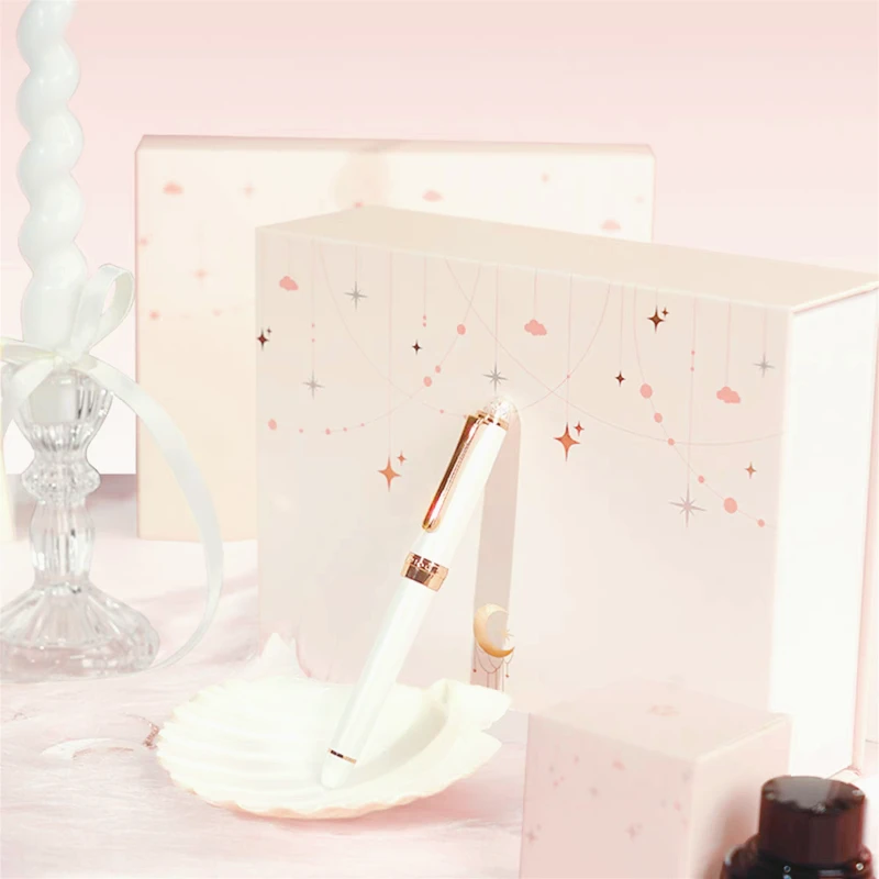 

520RIIMOO Star Moon Journey Rose Gold Pen Women's Gift Box Girls' High End Exquisite Set Birthday Exclusive Practice