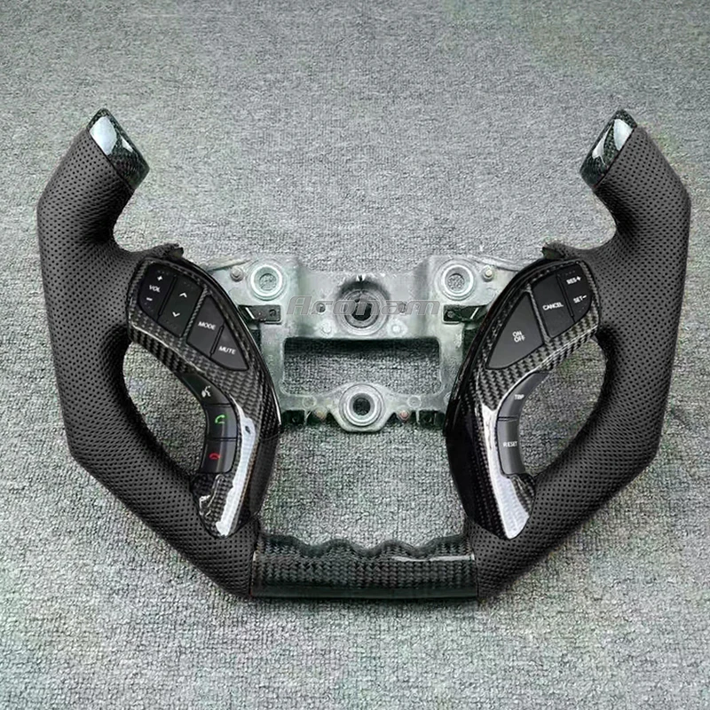 Customized Pilot Shape Carbon Fiber Steering Wheel Replacement For Hyundai Elantra GT 2011 2012 2013 2014 2015 2016 2017