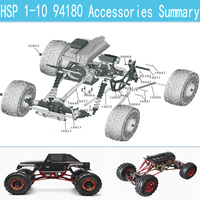HSP RC 1:10th Rock Crawler 94180 Original Parts #18024#18010#18012#18001#18019N#18025  Gear/shock absorber/gearbox