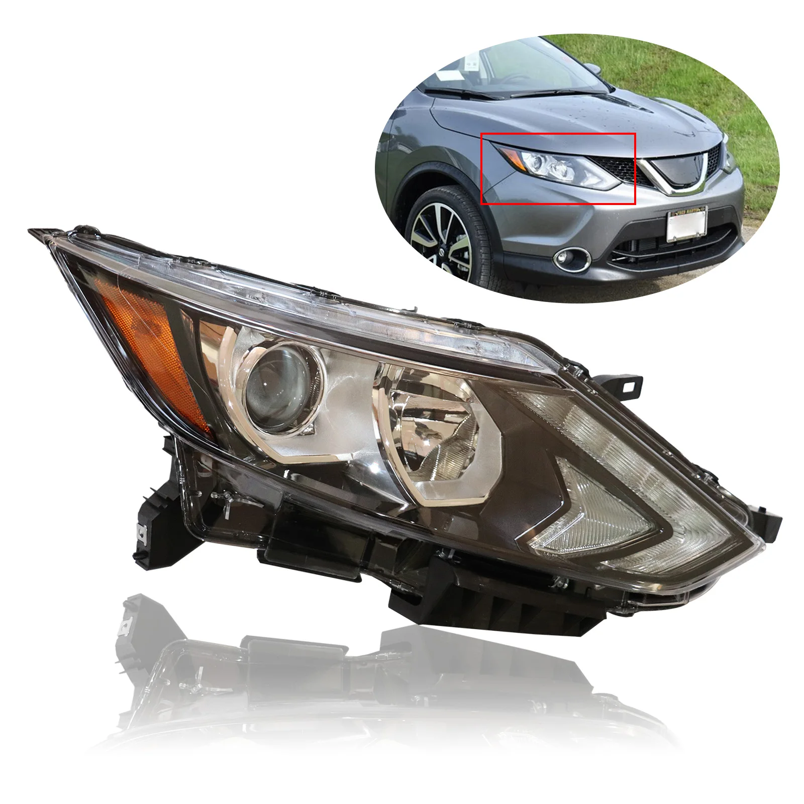 

Для Nissan Rogue Sport 2017 2018 2019, галогенная фара, правая сторона пассажира, правая