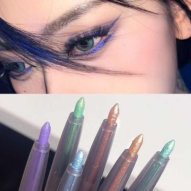 

Shiny Chameleon Eyeliner Pencil Green Gold Purple Glitter Eyeshadow Lying Silkworm Pen Waterproof Eye Makeup