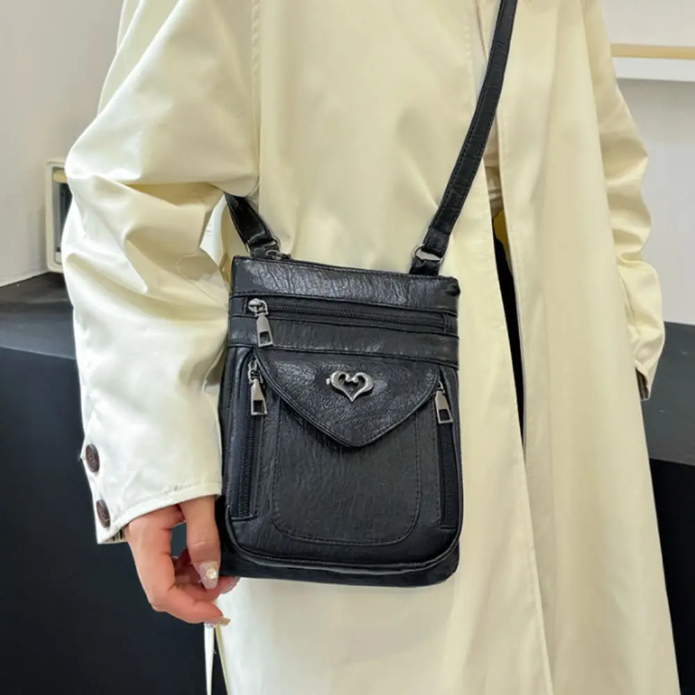 

Belt Clip Three-layer Crossbody Phone Bag Waterproof Retro Phone Chest Bag Universal Charming Messenger Bag Girls