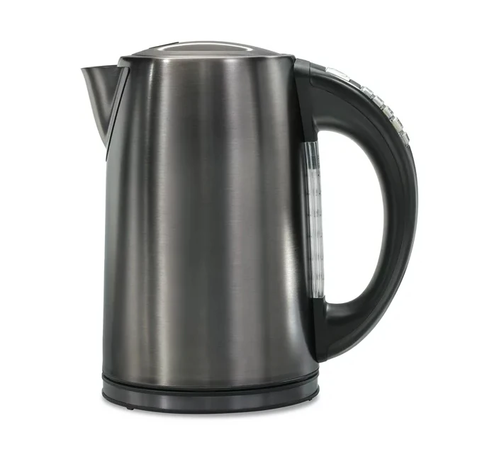 Hamilton Beach Variable Temperature Electric Kettle, 1.7 Liter, Black, Stainless Steel, New, 41022F