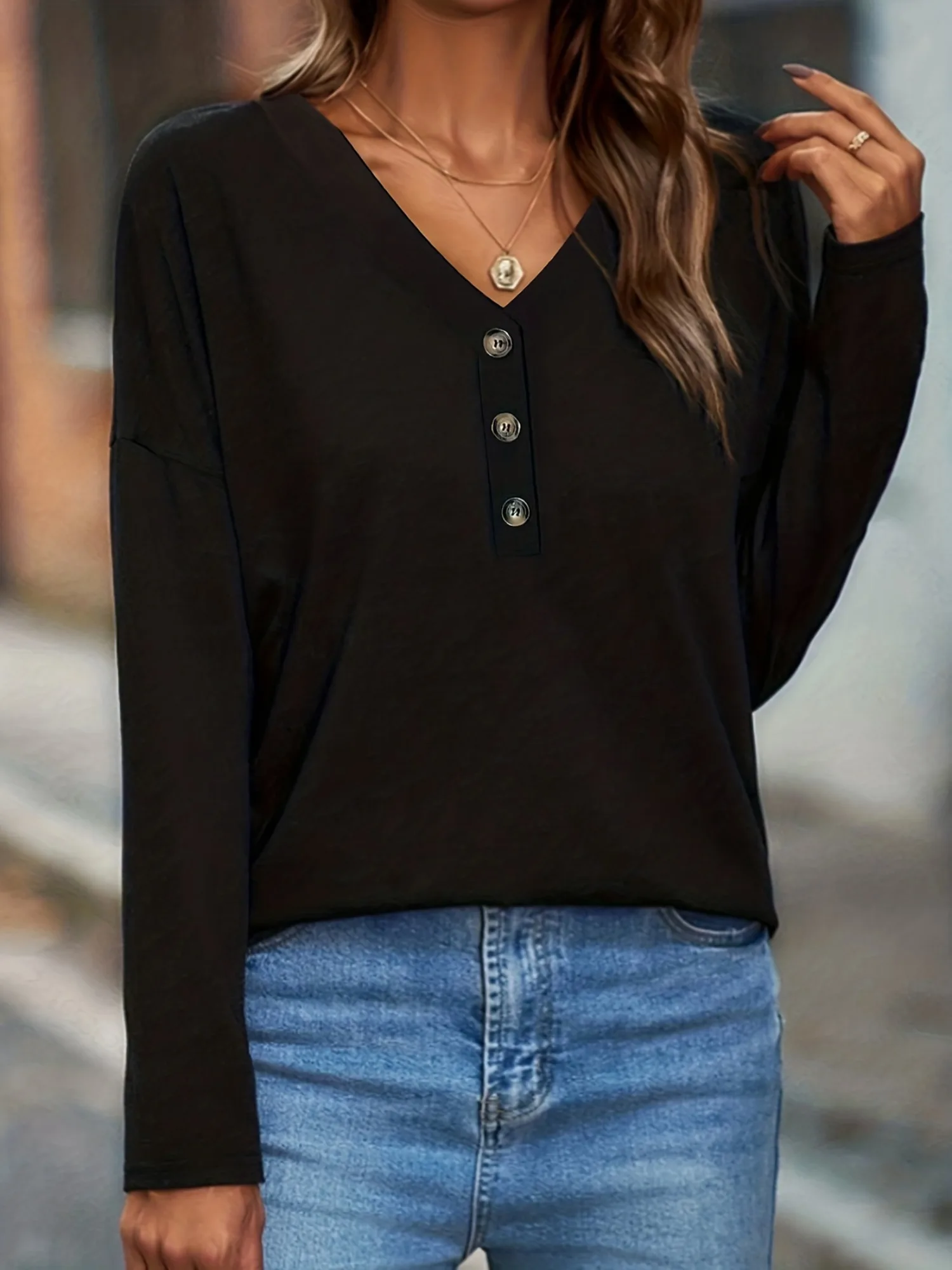 

Новый женский однотонный топ с длинными рукавами больших размеров, удобный, универсальный и дышащий топ с длинными рукавами