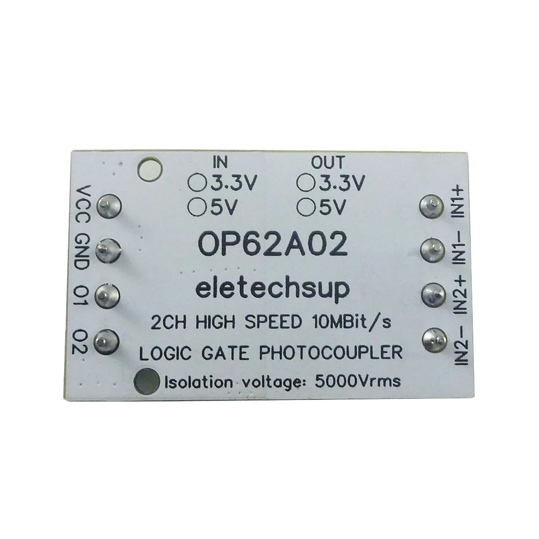 PNP NPN OP62A02 10M Hochfrequenz 3,3V 5V GPIO Logic Level Converter Board PWM Signal 5000Vrms Optisches Isolationsmodul