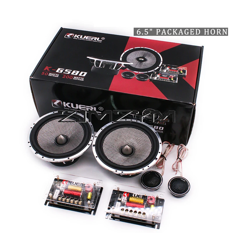 

6.5 Inch Speaker Set Car Audio Modified Aluminum Alloy Basin Frame 6580 Two Frequency Car Set Speaker