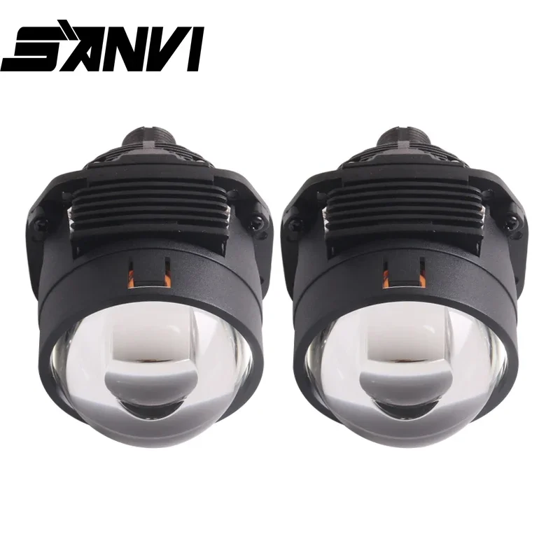 

Sanvi 2.5 inch 12V 98W 6000K Car Bi LED Projector Lens Headlight Angle Eye Mask For H4 H7 9005 9006 Auto Accessories Universal