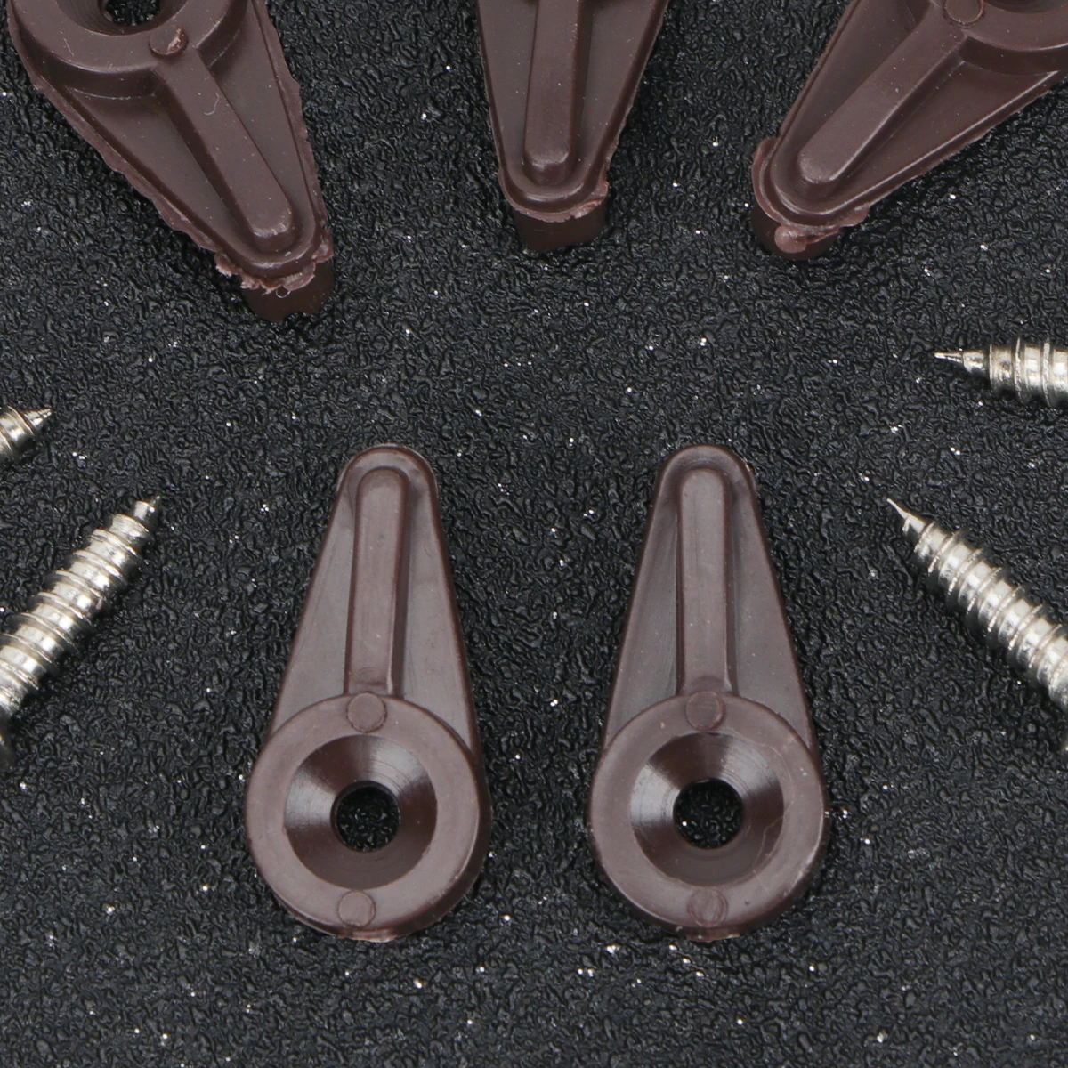 

30 Pcs Mirror Fixing Clip Clips for Wall Mounting Wardrobe Brown Glass to Retainer