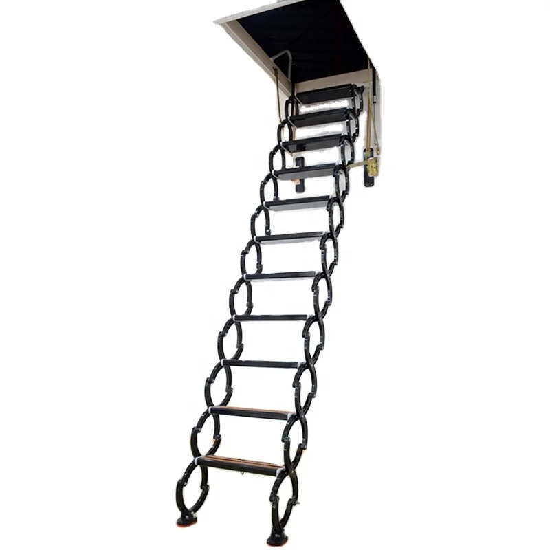 

Garage Pull Down Telescopic Indoor and Out Door Wall Mounted Wall Ladders